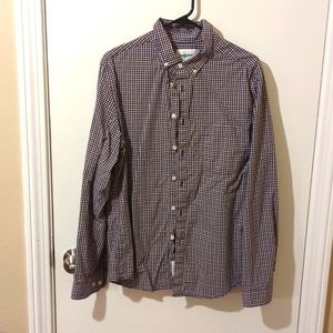 Goodfellow & Co. Large/Slim Navy, Pink, & White Plaid Shirt